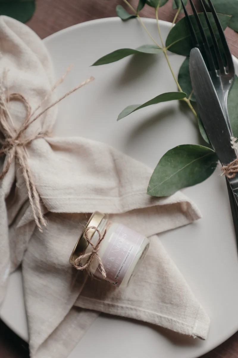 Mini bougies personnalisées mariage, baptême & événements | Soj’Eva