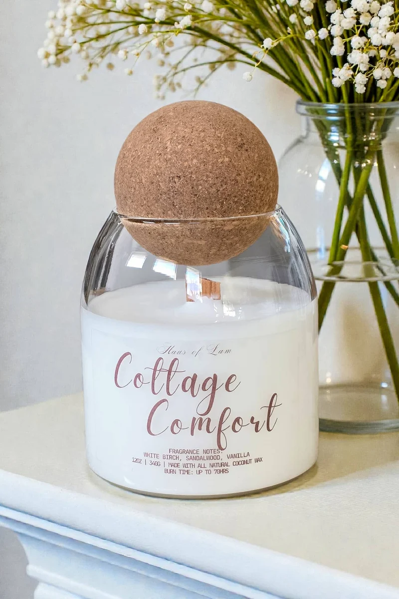 Cottage Comfort Scented Candle ~ Wood Wick
