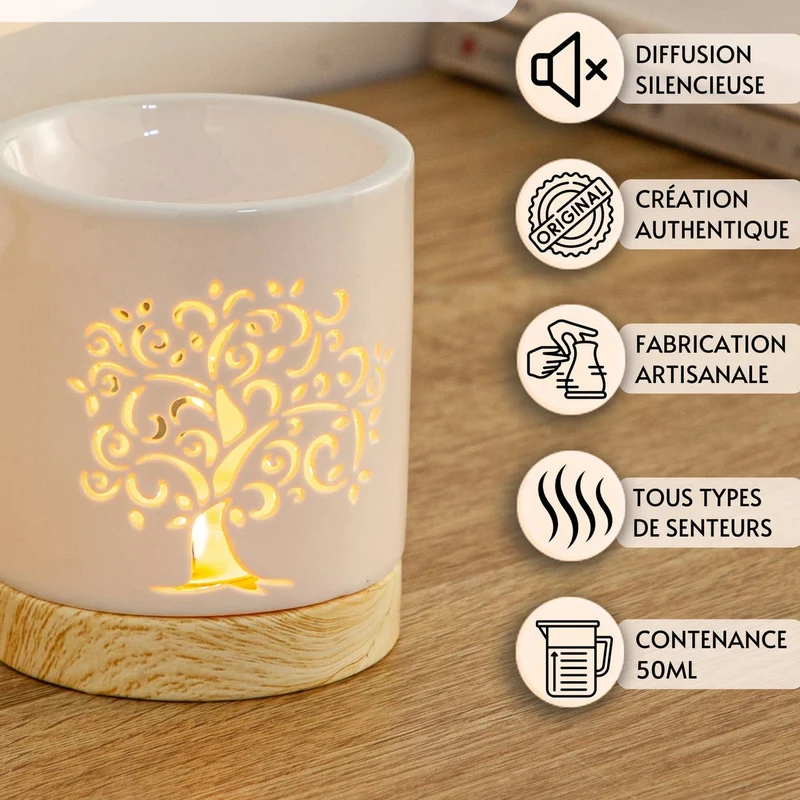 Brûle parfum & fondants ARBRE DE VIE - Céramique - Zen'Arôme