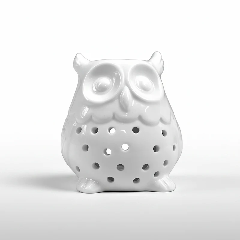 Brûleur de parfum & fondant HIBOU - Céramique laquée - Zen'Arôme