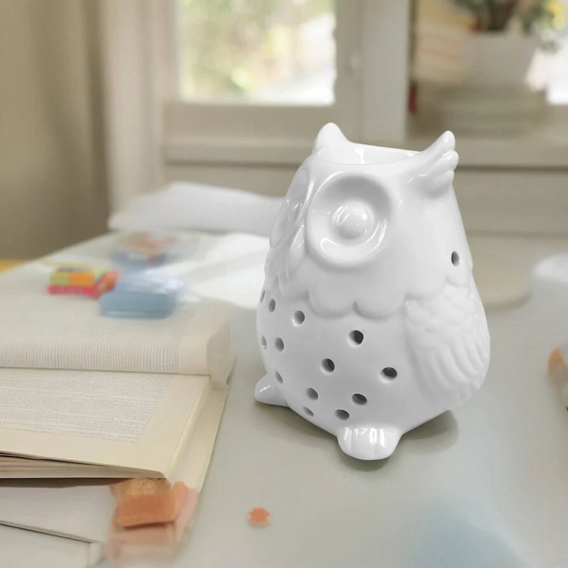 Brûleur de parfum & fondant HIBOU - Céramique laquée - Zen'Arôme