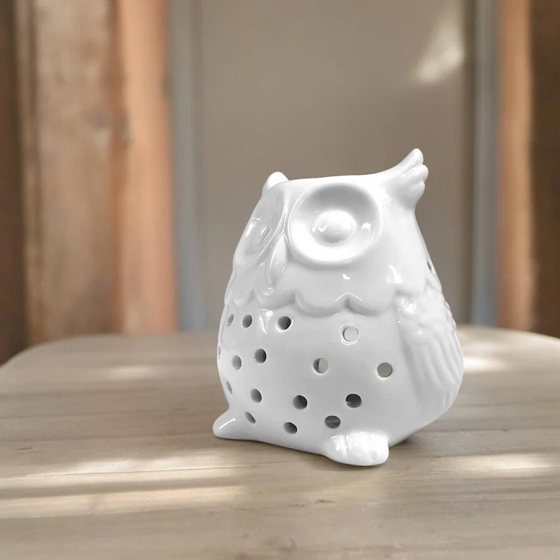 Brûleur de parfum & fondant HIBOU - Céramique laquée - Zen'Arôme