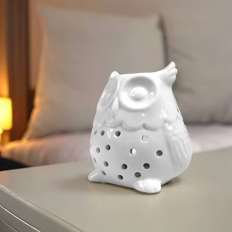 Brûleur de parfum & fondant HIBOU - Céramique laquée - Zen'Arôme