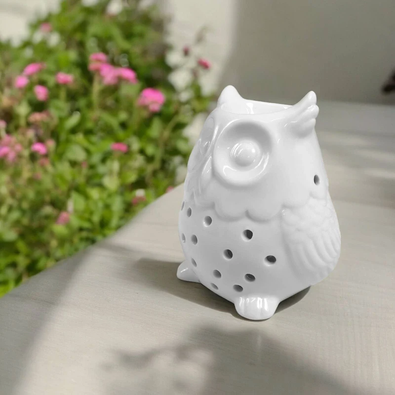 Brûleur de parfum & fondant HIBOU - Céramique laquée - Zen'Arôme