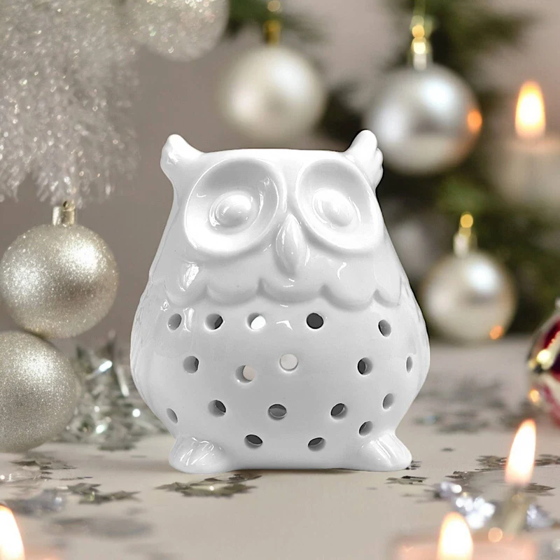 Brûleur de parfum & fondant HIBOU - Céramique laquée - Zen'Arôme