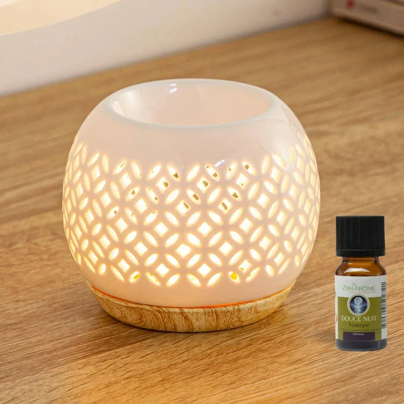 Bruleur parfum QIANBI pour fondants & parfums - Céramique - Zen'Arôme