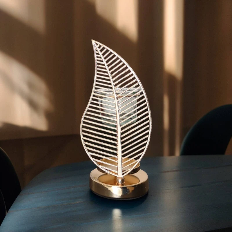 Brûleur à huile et fondant parfumé PALME - métal & verre - Zen'Arôme