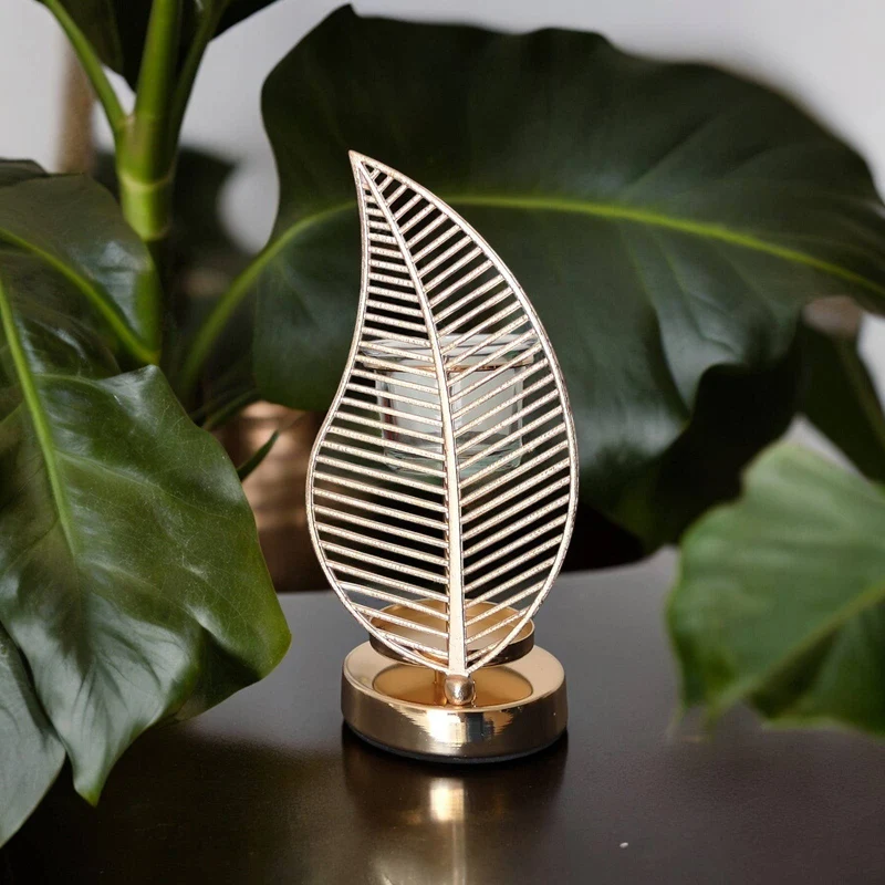 Brûleur à huile et fondant parfumé PALME - métal & verre - Zen'Arôme