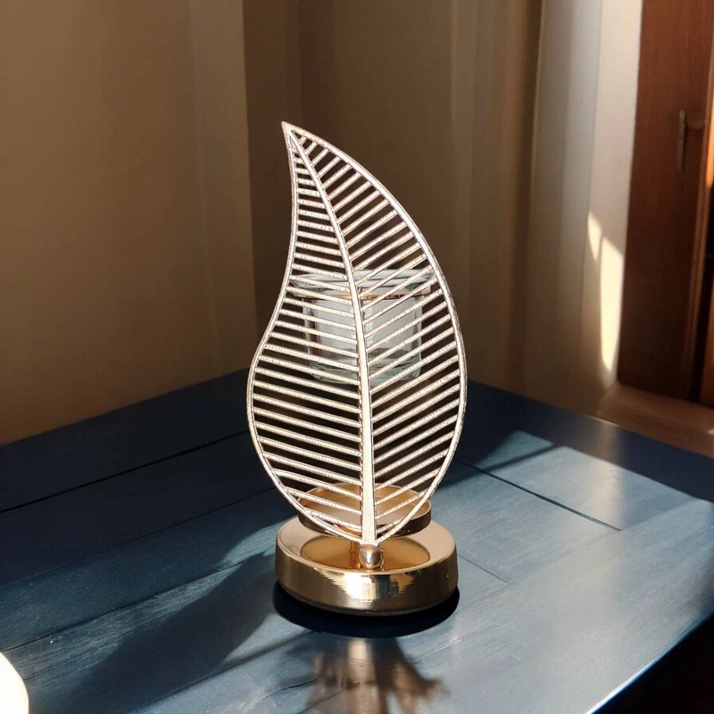 Brûleur à huile et fondant parfumé PALME - métal & verre - Zen'Arôme
