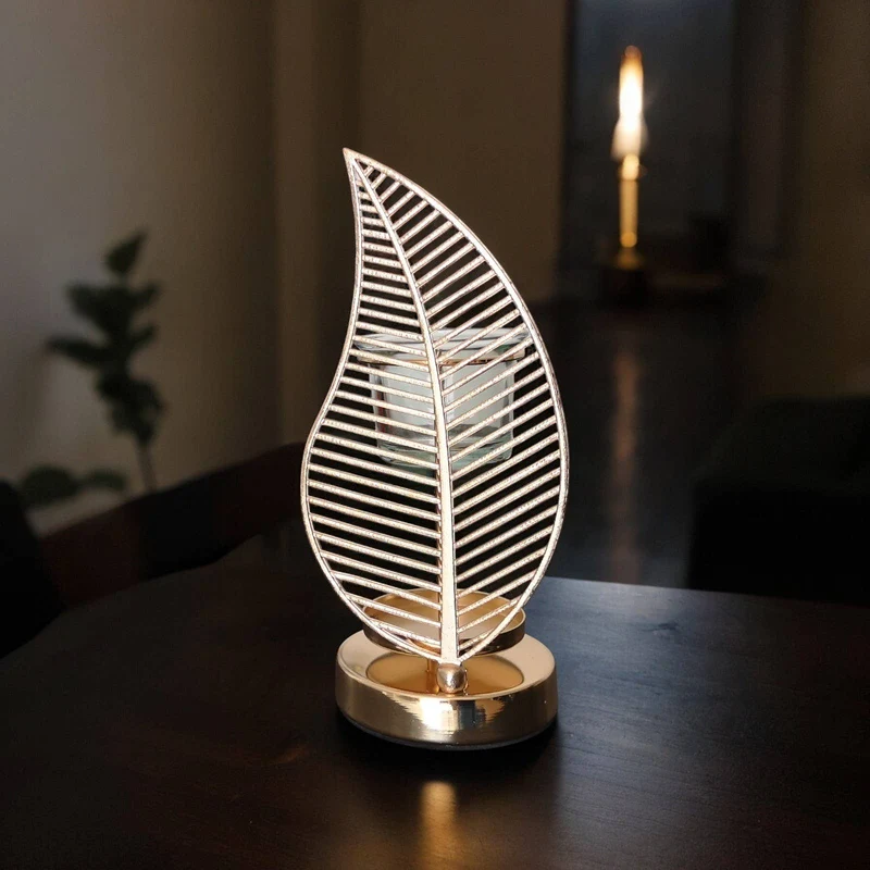Brûleur à huile et fondant parfumé PALME - métal & verre - Zen'Arôme