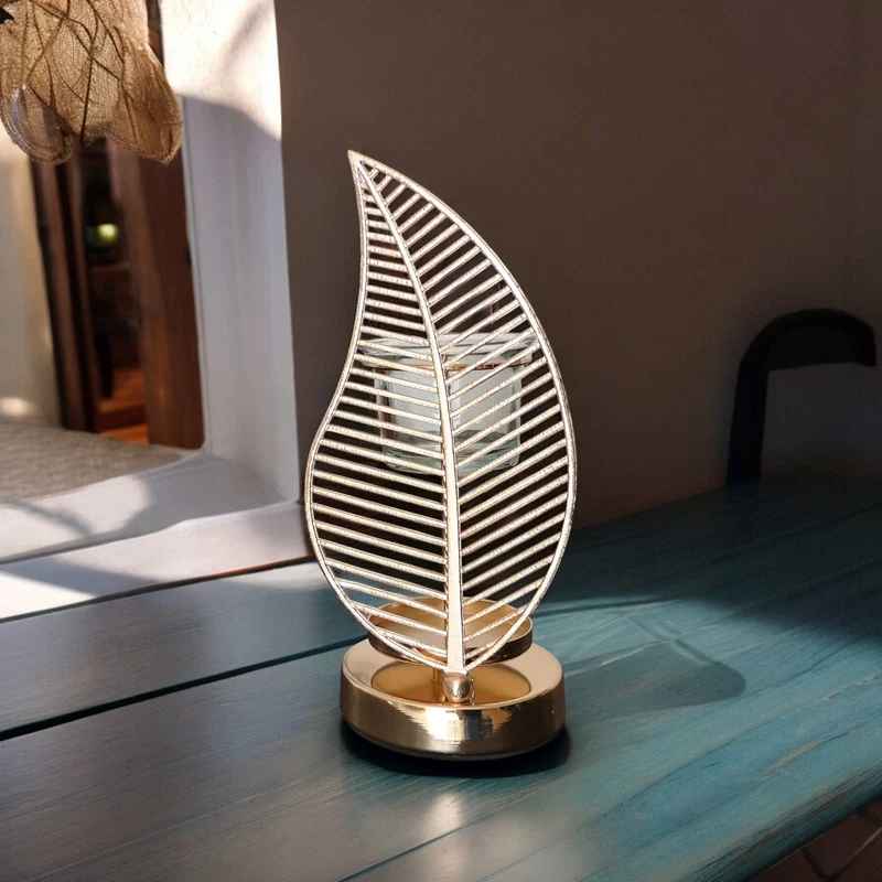 Brûleur à huile et fondant parfumé PALME - métal & verre - Zen'Arôme