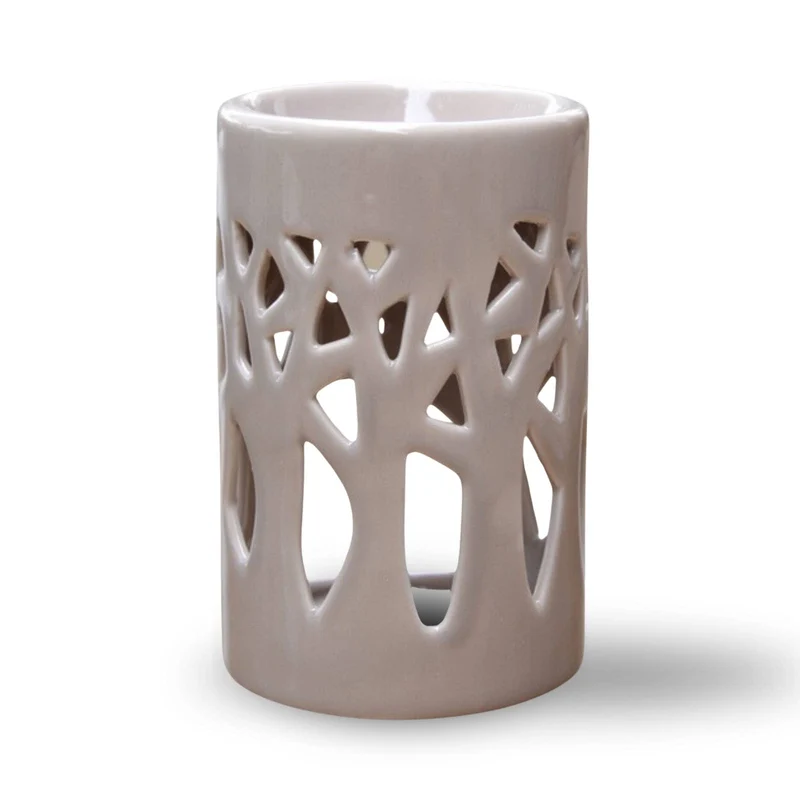 Brûle parfum FORÊT Gris - Diffuseur Céramique pour Cire, fondants & Huiles - Zen'Arôme