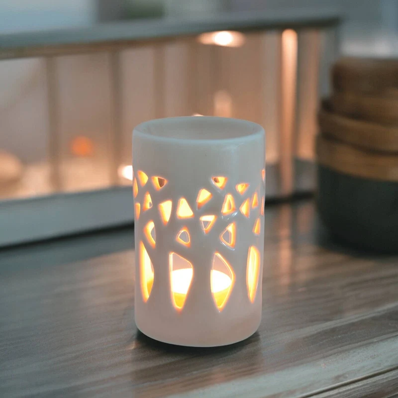 Brûle parfum FORÊT Gris - Diffuseur Céramique pour Cire, fondants & Huiles - Zen'Arôme