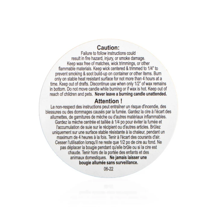 Caution Label - Bilingual Container