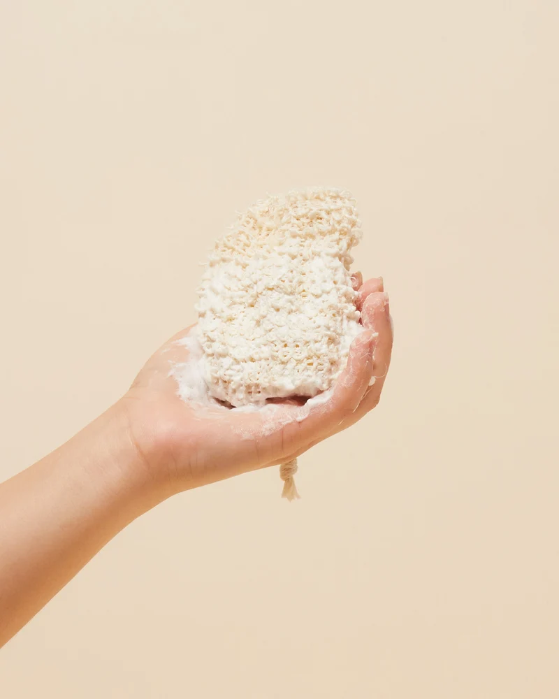 exfoliating soap bag