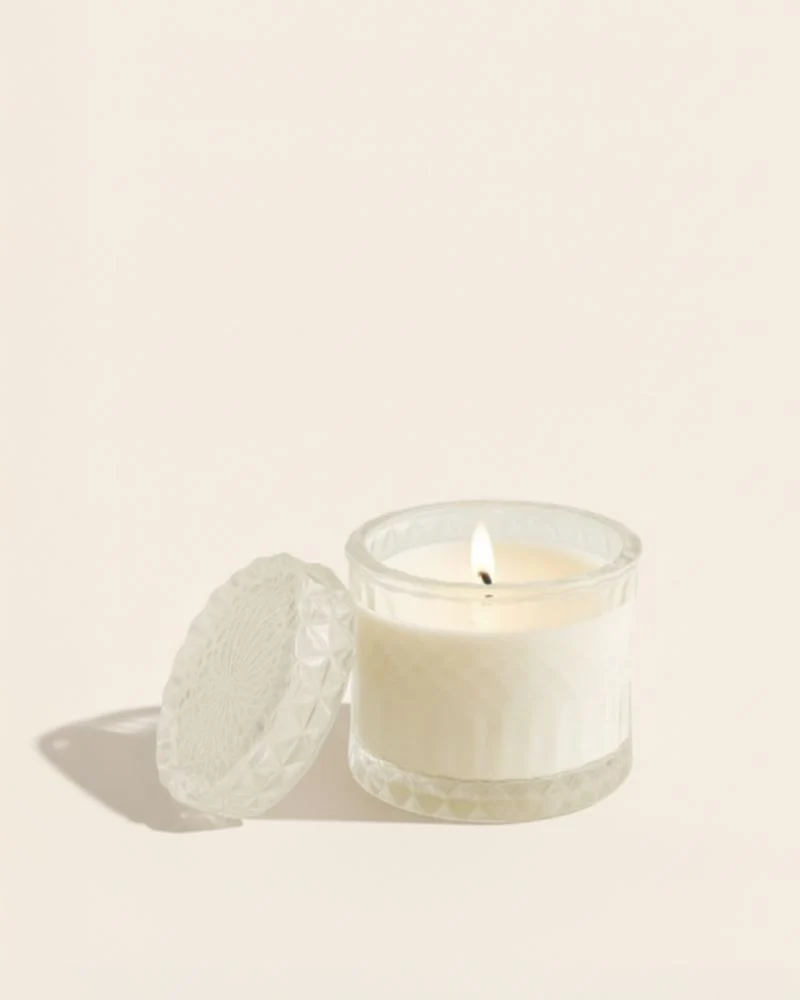 10.5oz crystal candle vessel & lid