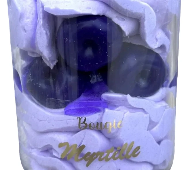 Bougie chantilly Myrtille 115g – Savonnerie de Bormes | Cire Végétale