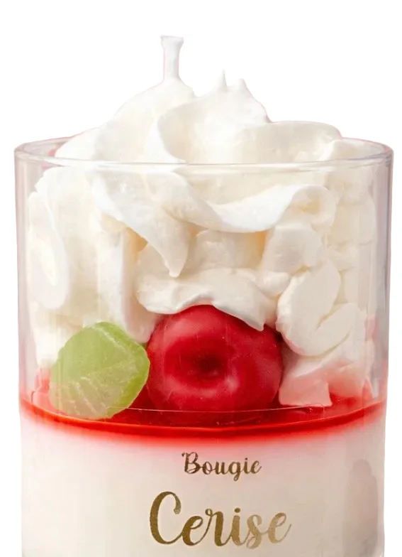 Bougie Chantilly Cerise 170g – Savonnerie de Bormes | Cire Végétale