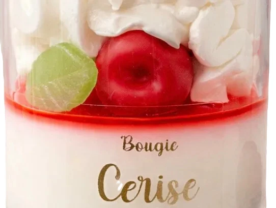 Bougie Chantilly Cerise 170g – Savonnerie de Bormes | Cire Végétale