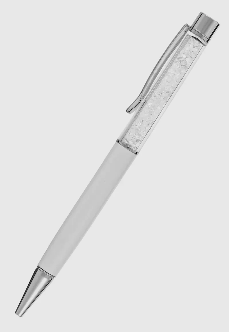 Stylo métal rhodié & cristal de Bohême - MCY Paris