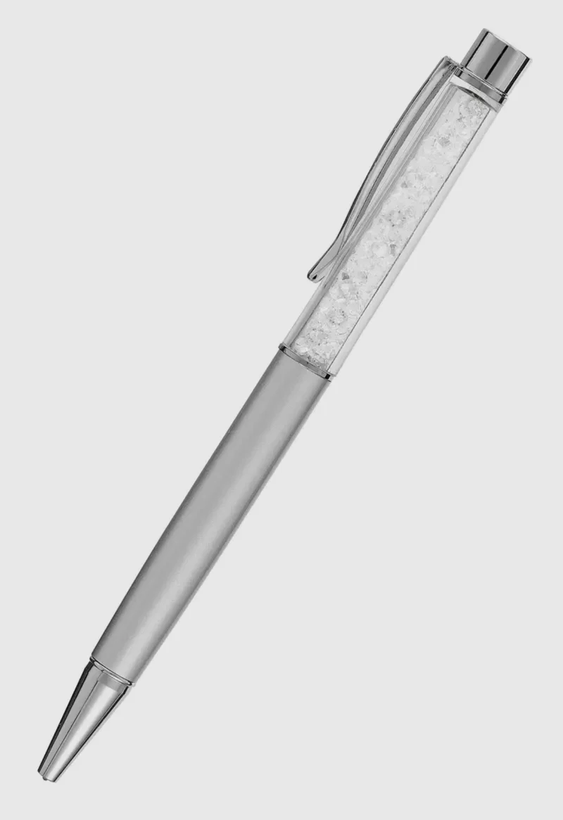 Stylo métal rhodié & cristal de Bohême - MCY Paris