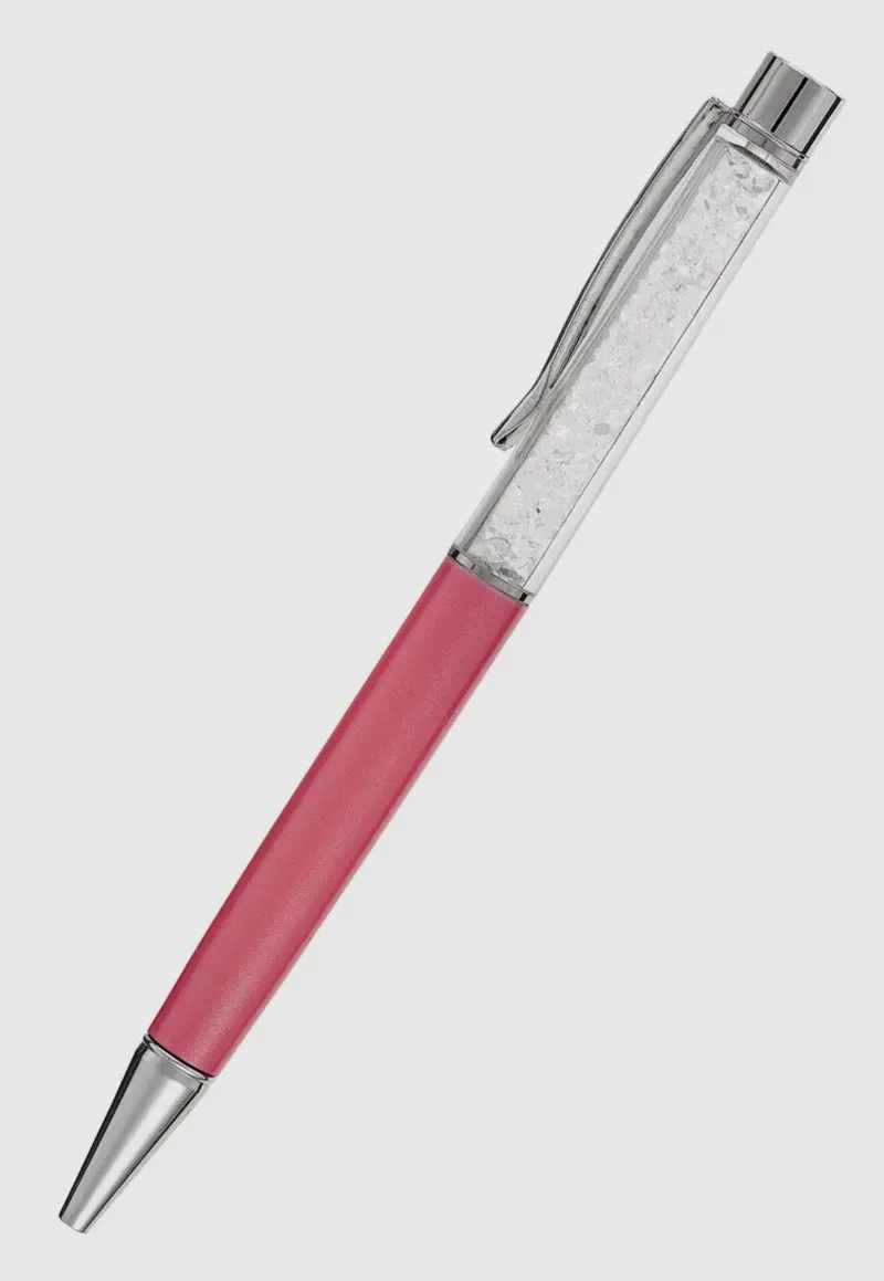 Stylo métal rhodié & cristal de Bohême - MCY Paris