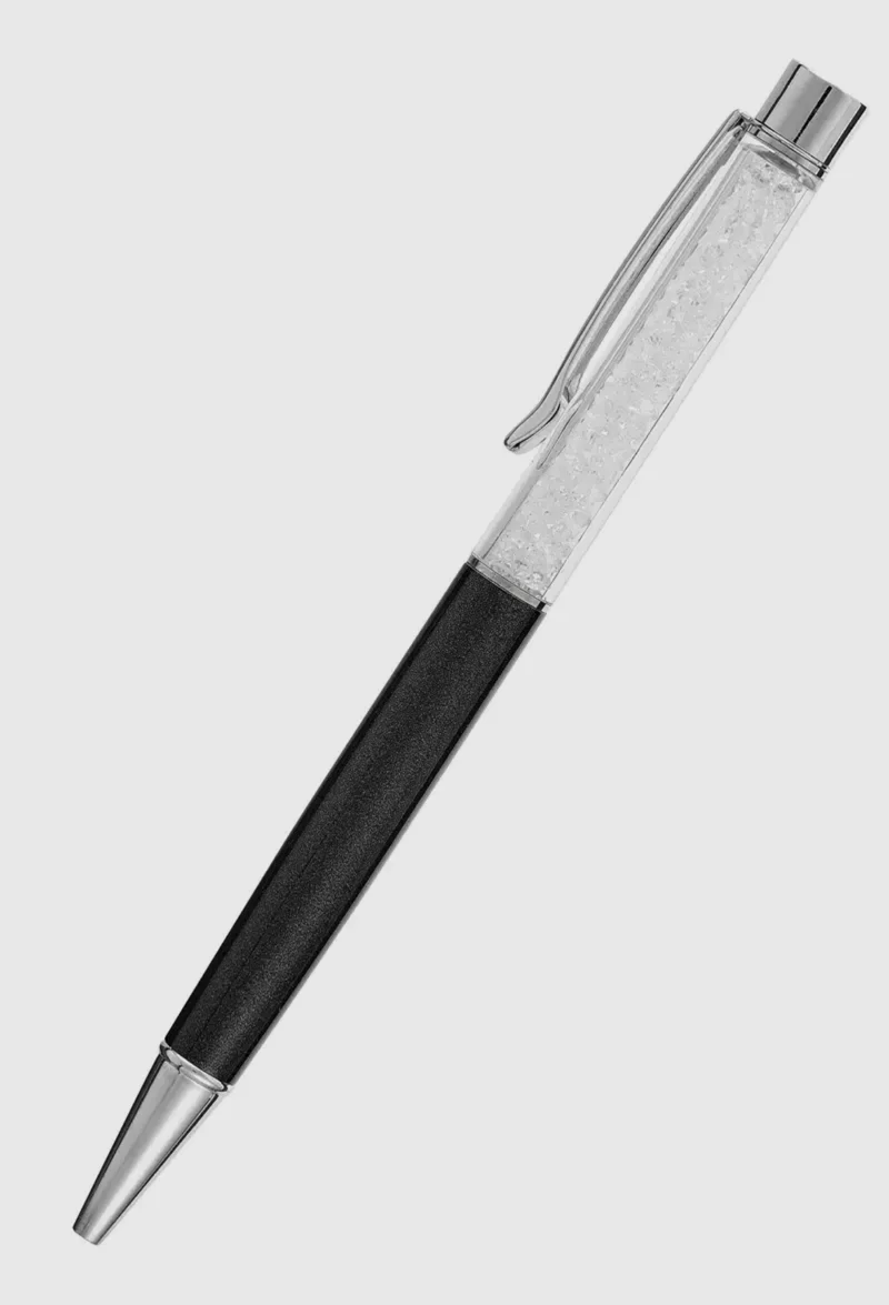 Stylo métal rhodié & cristal de Bohême - MCY Paris