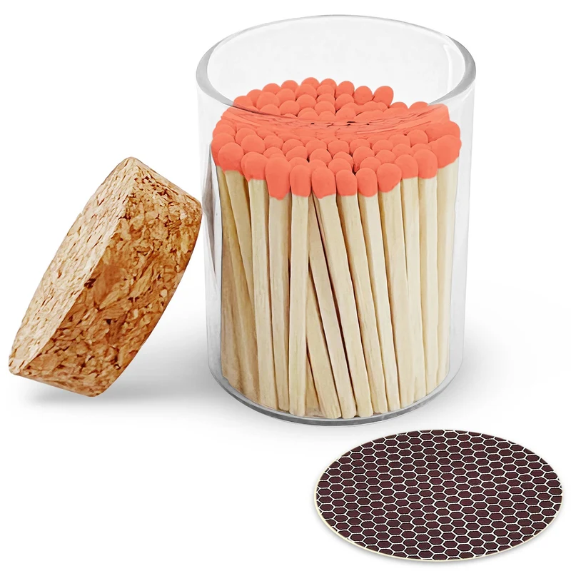 2" Matches in Cork Top Jar - Various Colors