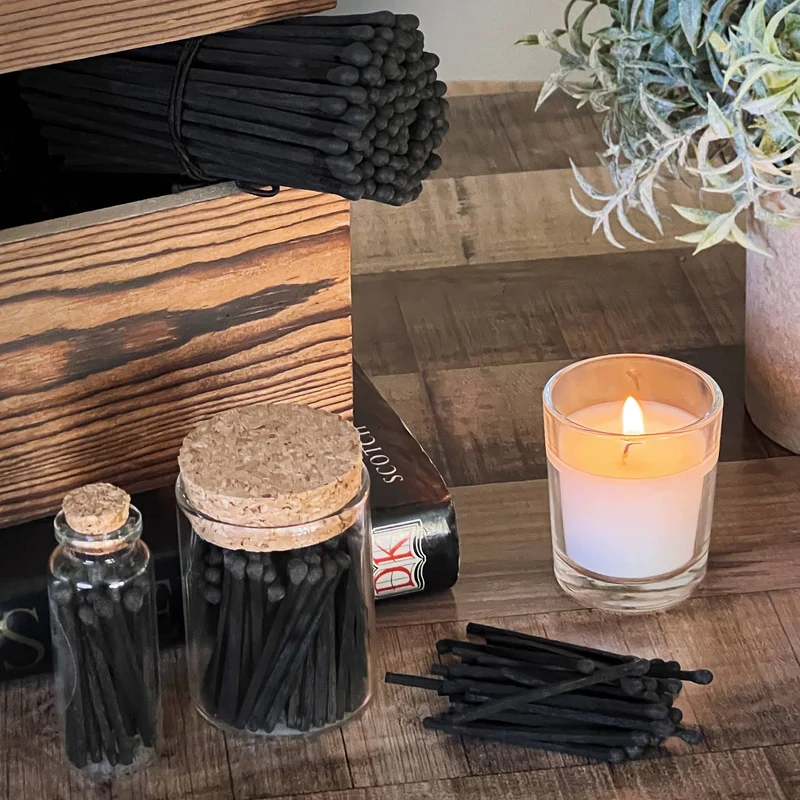 2" Matches in Cork Top Jar - Various Colors