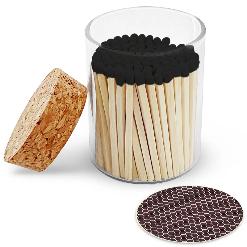 2" Matches in Cork Top Jar - Various Colors