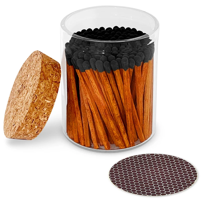2" Matches in Cork Top Jar - Various Colors