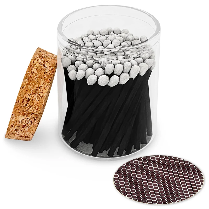 2" Matches in Cork Top Jar - Various Colors