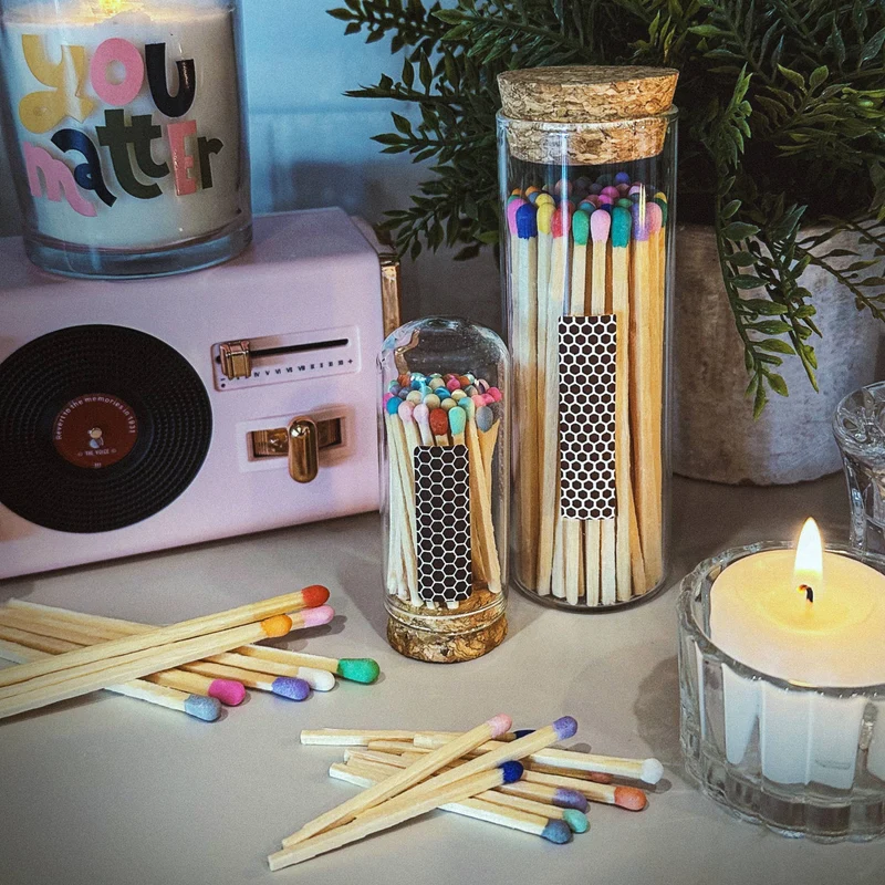 2" Matches in Mini Cloche - Various Colors