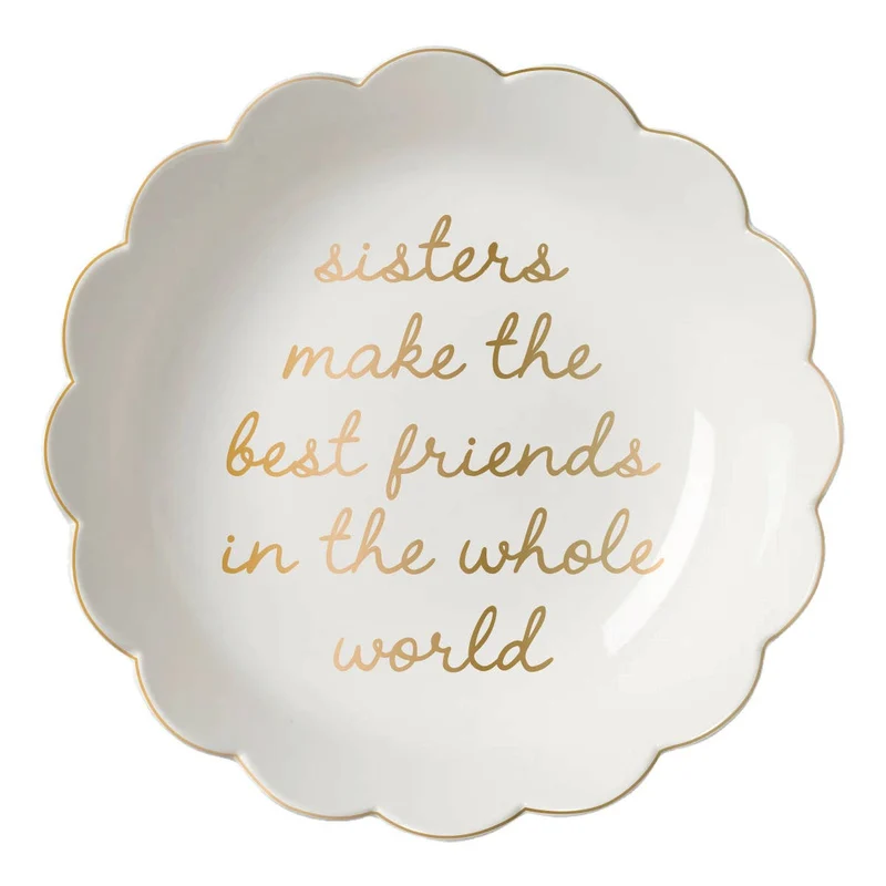 Ceramic Trinket Tray ~ Sisters Scallop Trinket Tray