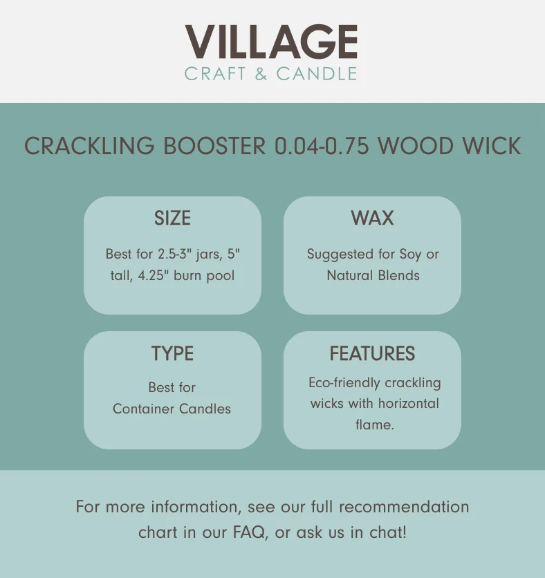 Crackling Booster .04-75 Wood Wick
