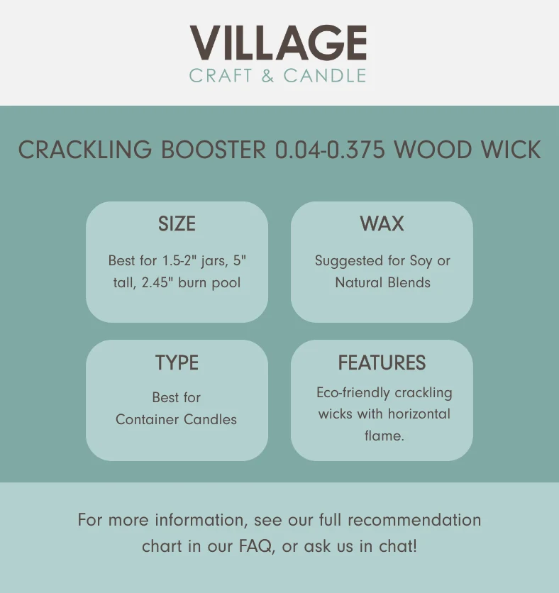 Crackling Booster .04-.375 Wood Wick