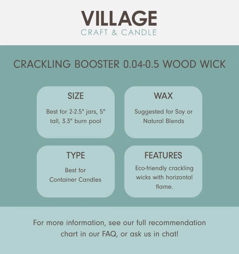 Crackling Booster .04-.5 Wood Wick