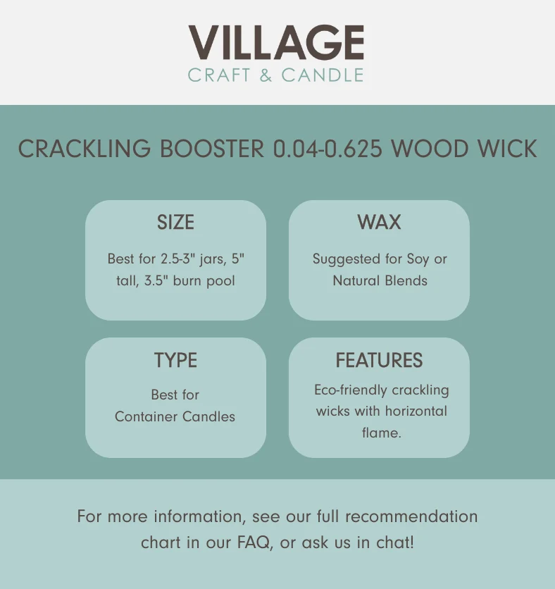 Crackling Booster .04-.625 Wood Wick