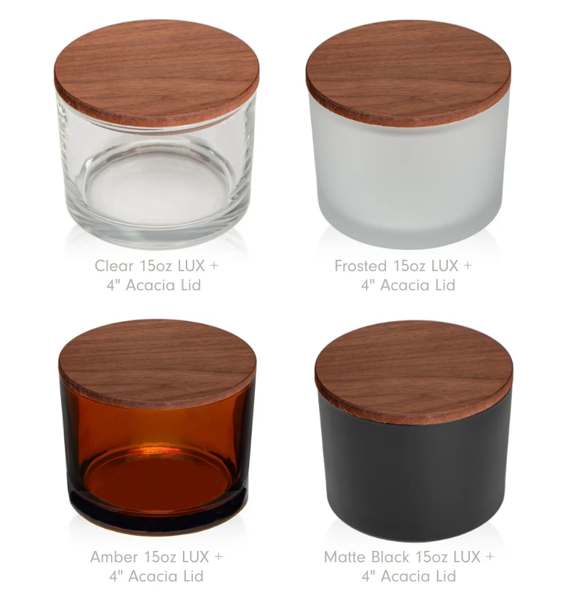 Lid - 4" LUX Wood - 12pk