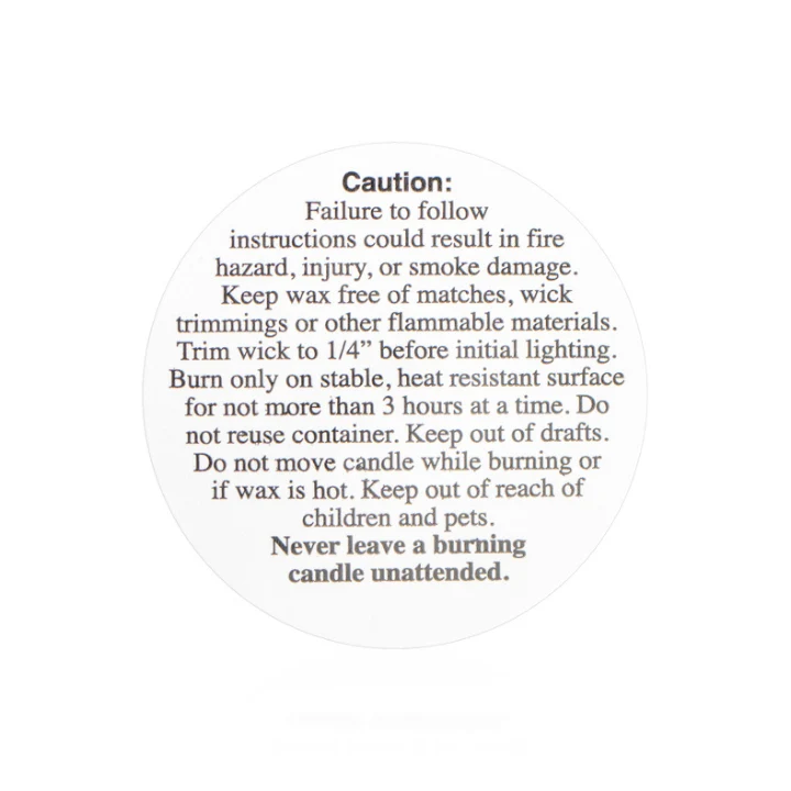 Caution Label - Tealight