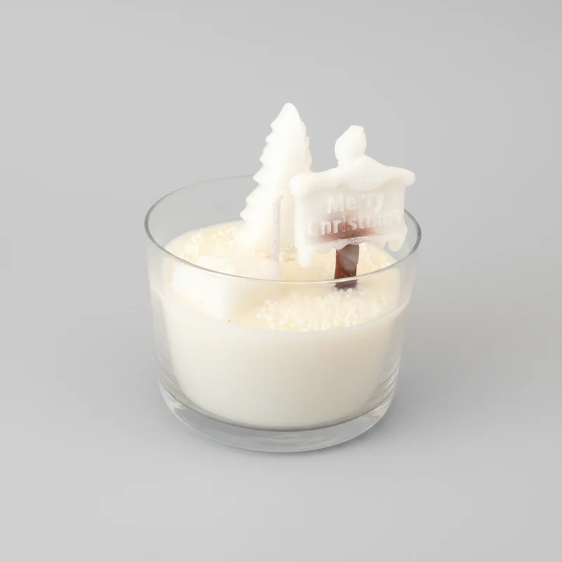 Bougie Verrine « Tombe la Neige » 180g – Savonnerie de Bormes | Cire Végétale