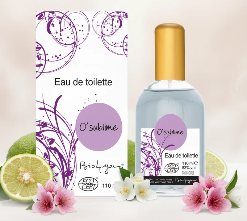 Eau de Toilette O'SUBLIME – Bergamote, Rose & Vanille – 100% Naturelle – Certifiée ECOCERT – 110ml – BIO4YOU