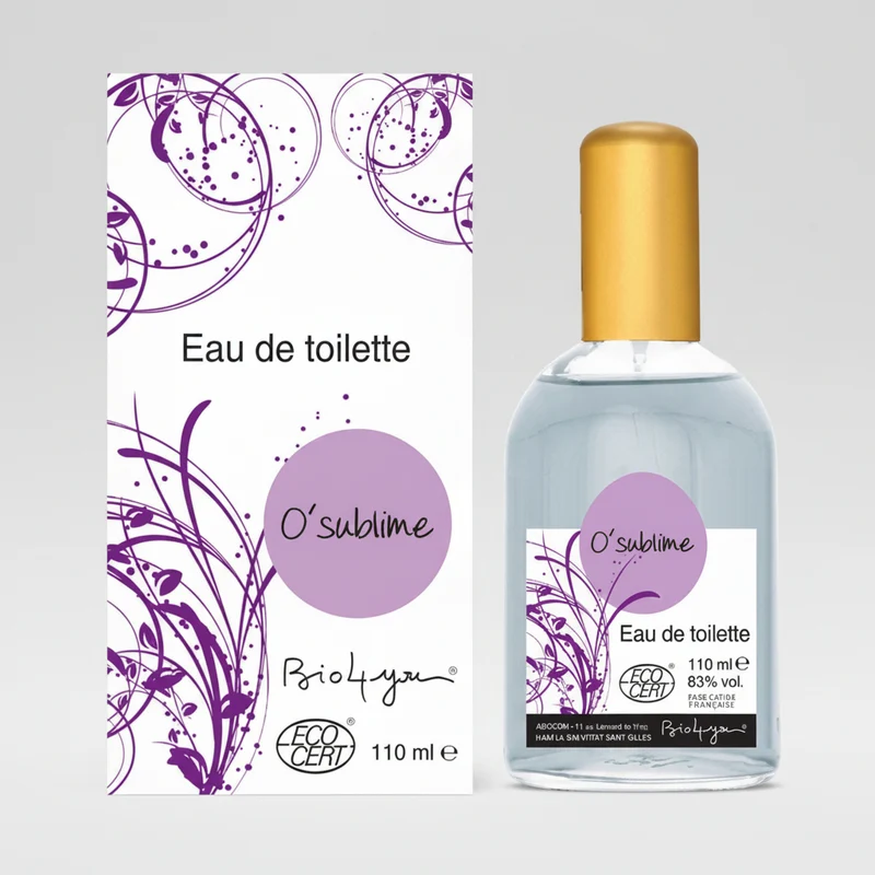 Eau de Toilette O'SUBLIME – Bergamote, Rose & Vanille – 100% Naturelle – Certifiée ECOCERT – 110ml – BIO4YOU