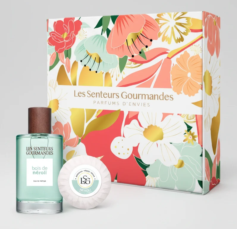 Coffret BOIS DE NÉROLI – Eau de Parfum Full-Size + Savon Parfumé – 97% Naturel – 300g – LES SENTEURS GOURMANDES