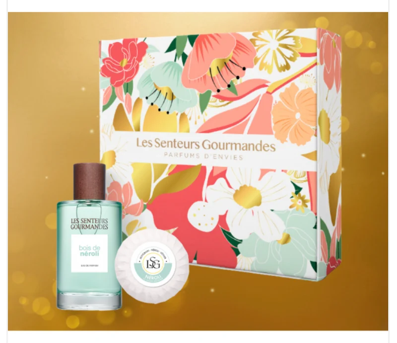Coffret BOIS DE NÉROLI – Eau de Parfum Full-Size + Savon Parfumé – 97% Naturel – 300g – LES SENTEURS GOURMANDES