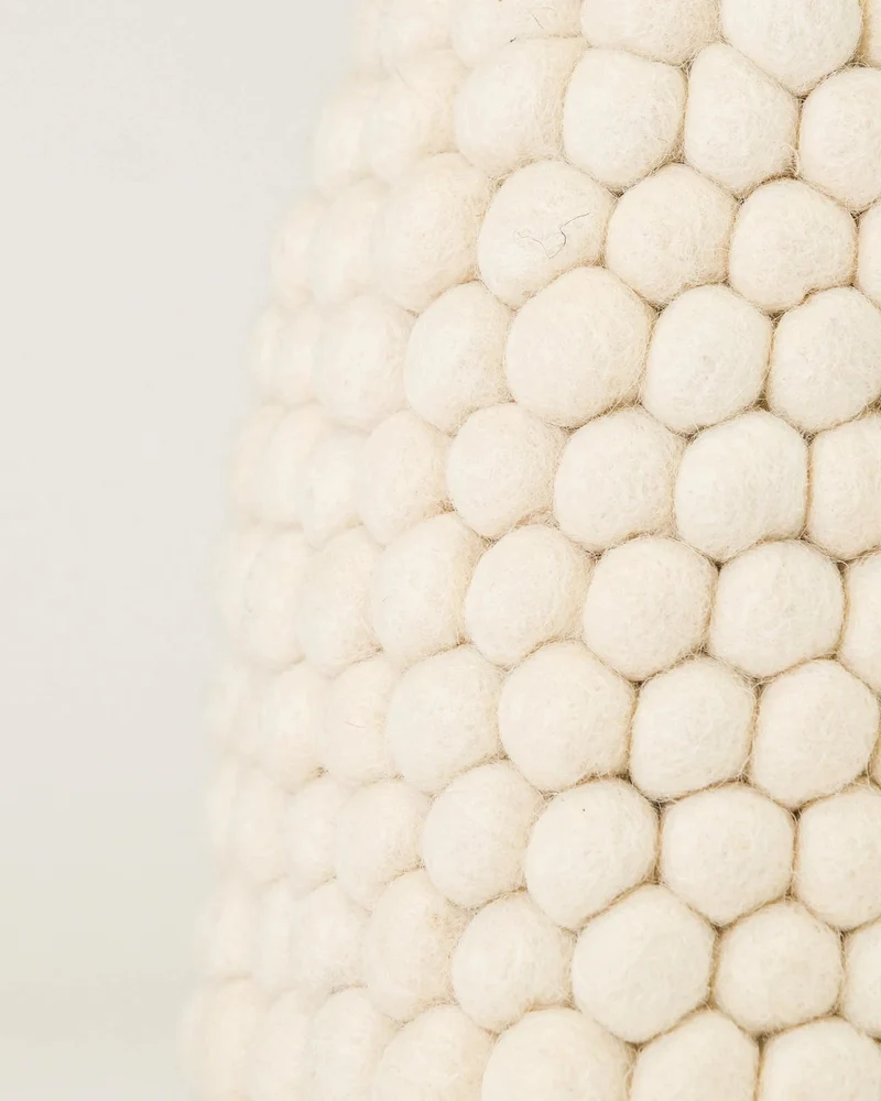 Vase laine blanc