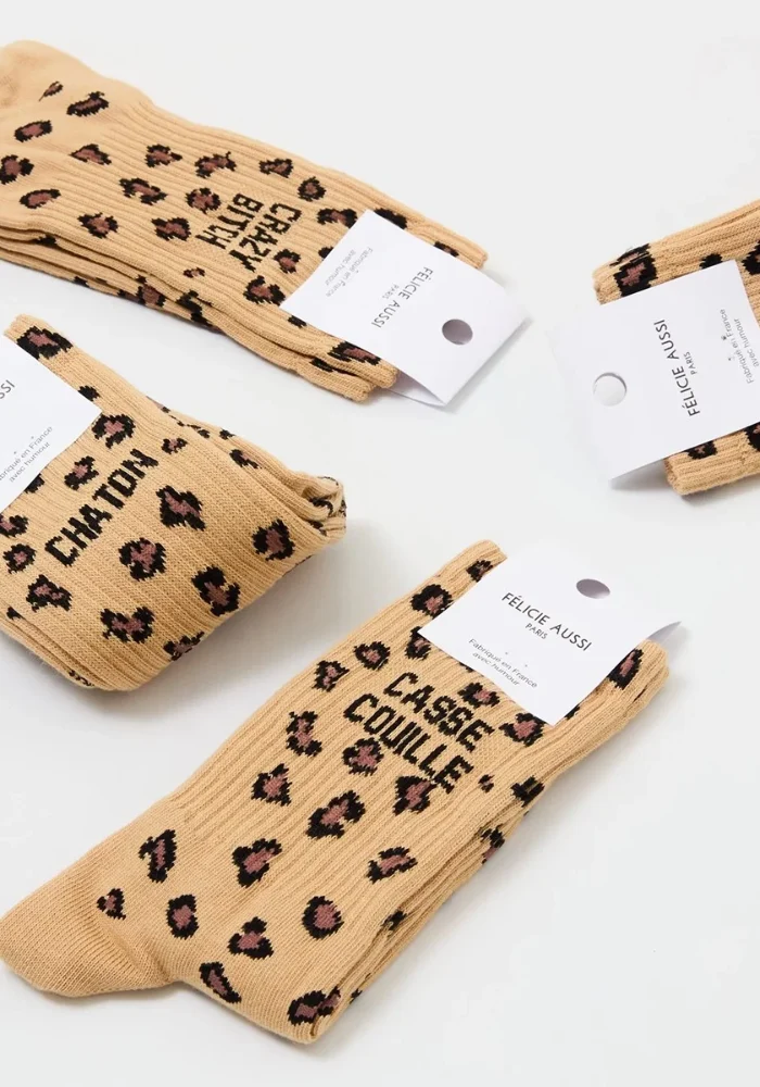 Chaussettes Connasse Motif Léopard