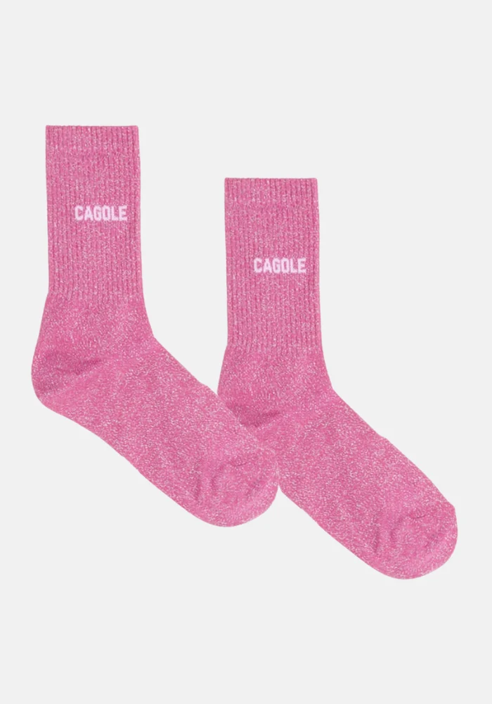 Chaussettes Cagole Pailletées Fuchsia