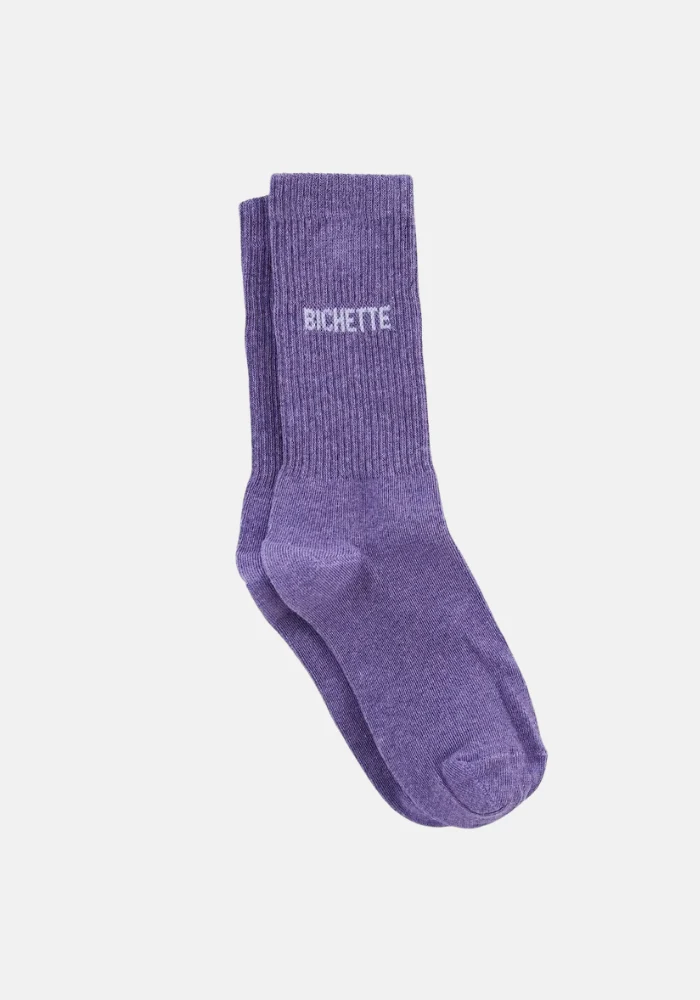 Chaussettes Bichette Violet Chiné