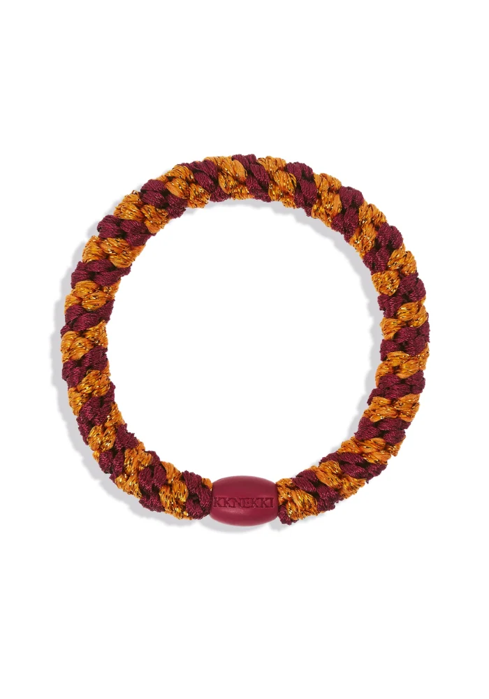 Élastique Kknekki Bordeaux Orange Glitter Stripe